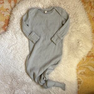 Gray Striped Baby Gown
